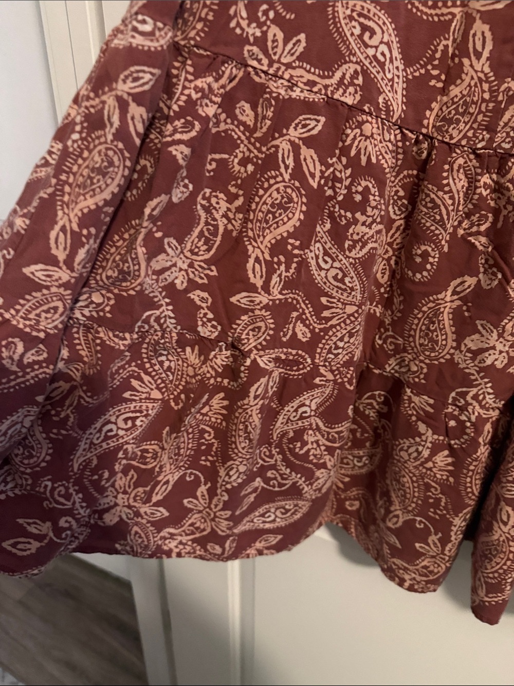 Torrid Rust and White Paisley Tank Top Dress-
size 1 - Picture 4 of 8